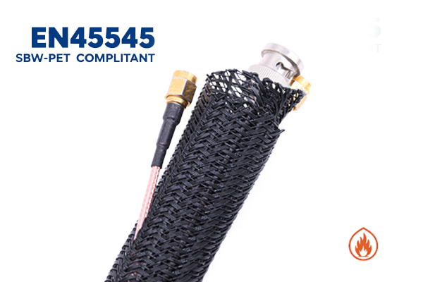 Ống bọc bện tự đóng SBW-PET: Đã được kiểm tra và chứng nhận theo EN45545